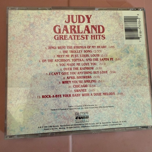 Judy Garland | Greatest Hits | Vintage CD - Picture 3 of 3